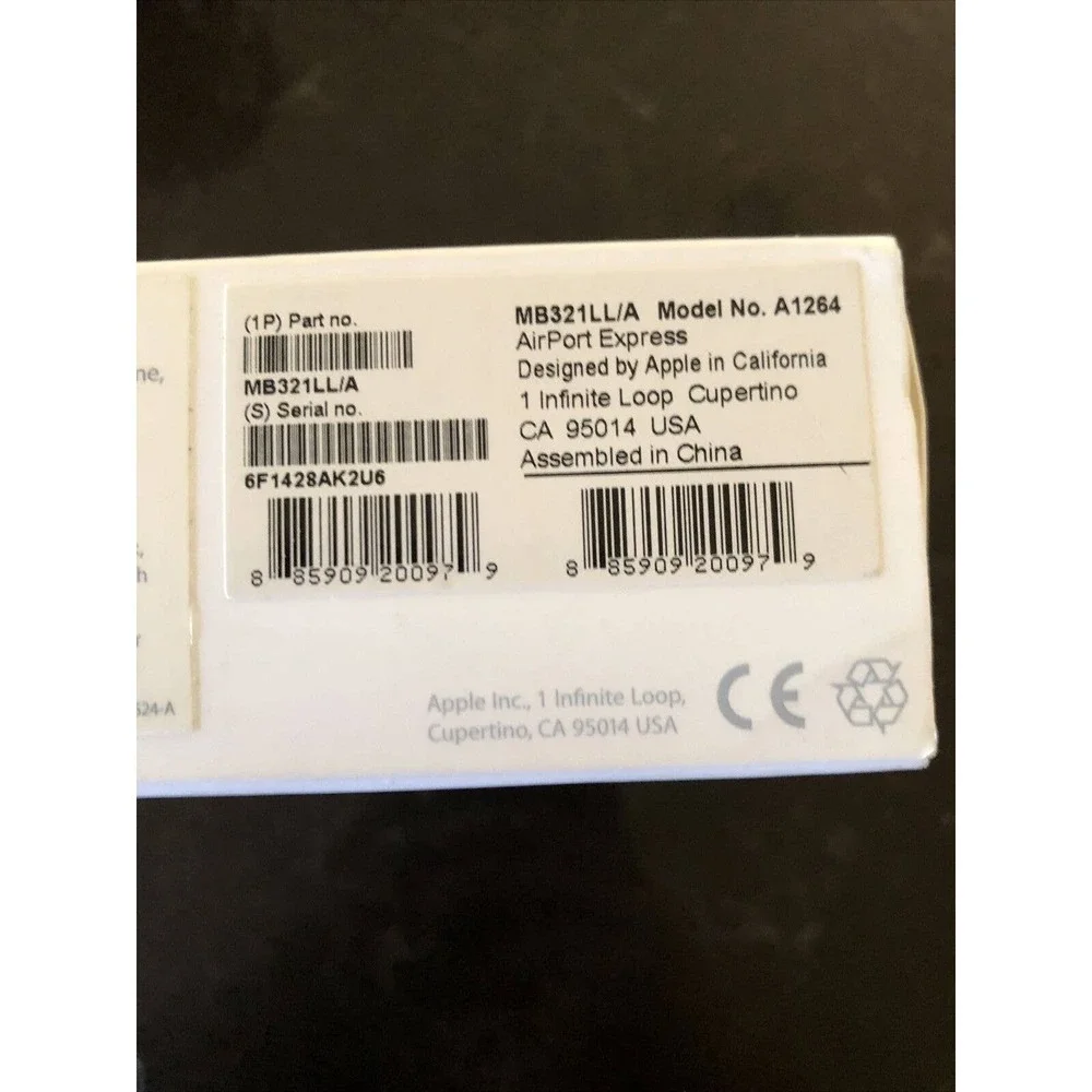 Apple AirPort Express A1264 Wireless‎ 802.11n Wi-Fi MB321LL/A New Factory Sealed
